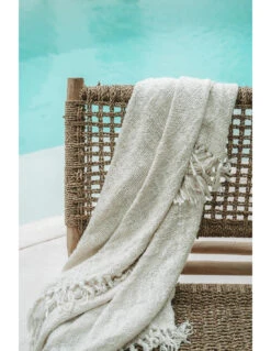 Plaid S'il Vous Plaid - Crème -Magasin De Meubles De Qualité plaid s il vous plaid creme 2