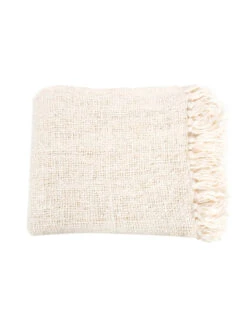 Plaid S'il Vous Plaid - Crème -Magasin De Meubles De Qualité plaid s il vous plaid creme 6