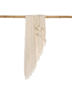 Plaid S'il Vous Plaid - Crème -Magasin De Meubles De Qualité plaid s il vous plaid creme 7