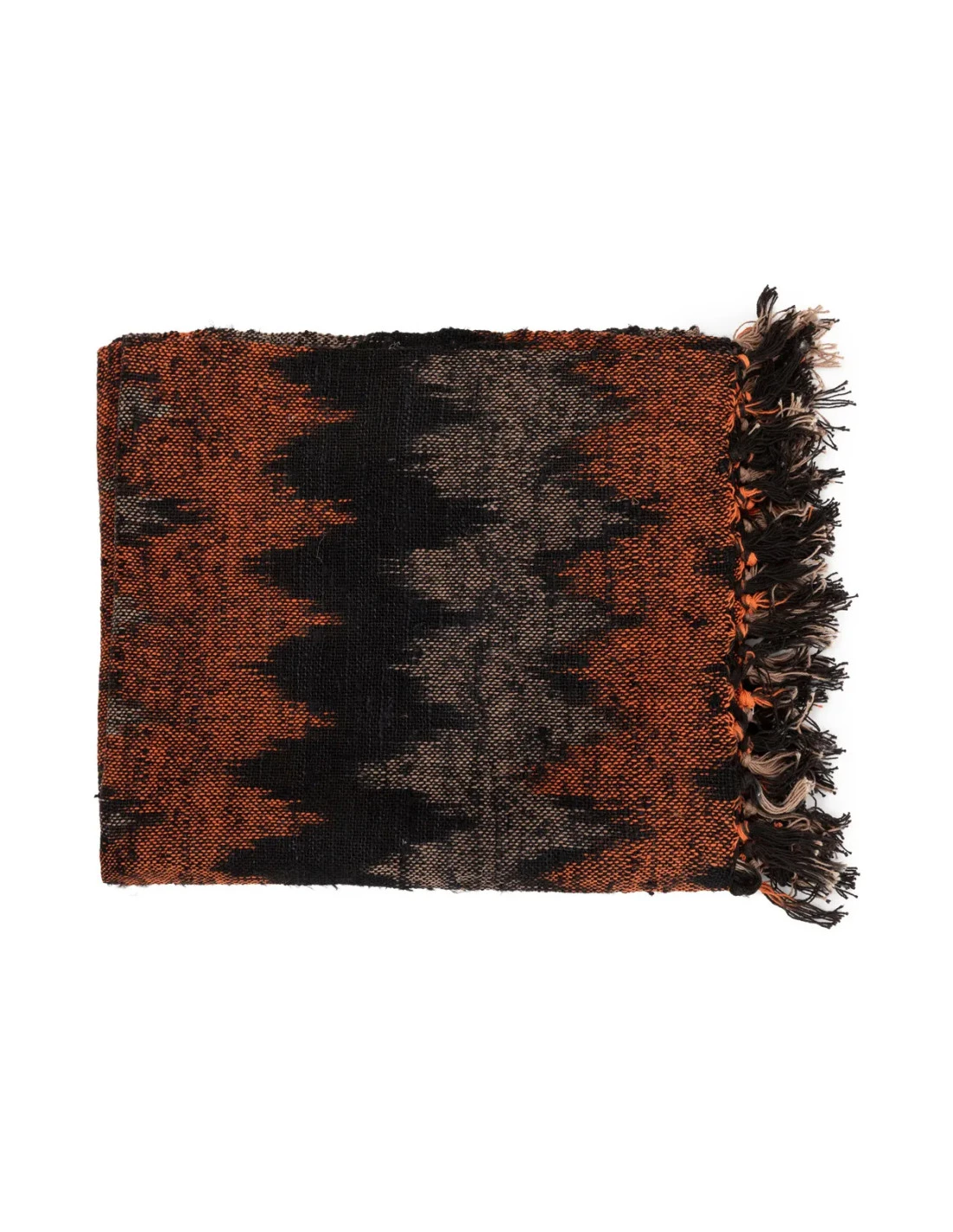 Plaid S'il Vous Plaid - Noir Orange 1 Plaid S'il Vous Plaid - Noir Orange