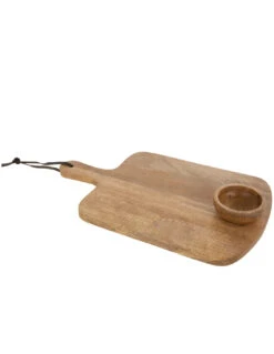 Planche à Découper + Bol En Bois De Manguier Naturel