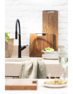 Planche à Découper Carrée En Bois De Manguier Marron, Grande -Magasin De Meubles De Qualité planche a decouper carree en bois de manguier marron grande 5