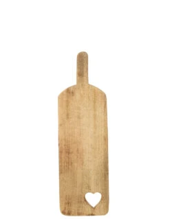 Planche à Découper Rectangle En Bois De Manguier En Forme De Cœur, Petite.