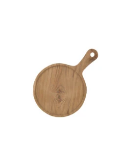 Planche à Découper Ronde En Bois Naturel De Taille Moyenne
