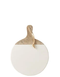 Planche Ronde En Bois De Manguier Blanchi