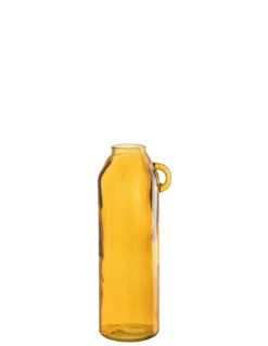 Poignée De Vase En Verre Cylindrique Ocre Grand