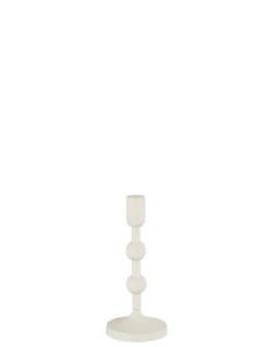 Porte-bougie Boules Aluminium Blanc Grand