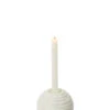 Porte-bougie Creta Rond En Ciment Blanc Petit