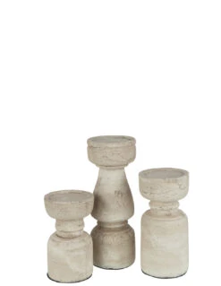 Porte-bougie En Terre Cuite Beige De Grande Taille -Magasin De Meubles De Qualité porte bougie en terre cuite beige de grande taillej line 3