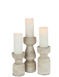 Porte-bougie En Terre Cuite Beige De Grande Taille -Magasin De Meubles De Qualité porte bougie en terre cuite beige de grande taillej line 5