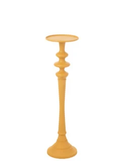 Porte-bougie Haut En Aluminium Ocre Petit