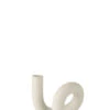 Porte-bougie Torsion 1 Bougie En Céramique Blanche