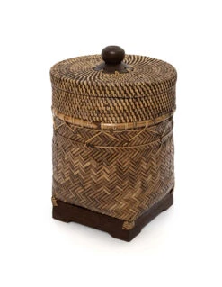 Poubelle De Salle De Bain - Marron Naturel