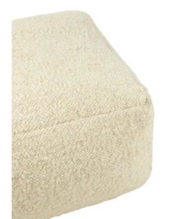 Pouf Carré Pois Laine Crème -Magasin De Meubles De Qualité pouf carre pois laine creme 2