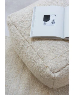 Pouf Carré Pois Laine Crème -Magasin De Meubles De Qualité pouf carre pois laine creme 3