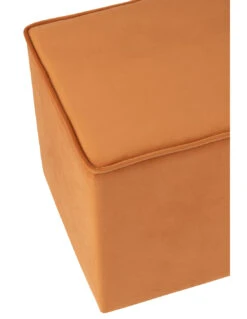 Pouf Cube Velours Ocre -Magasin De Meubles De Qualité pouf cube velours ocre 2
