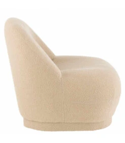Pouf Dossier Velours Teddy Beige -Magasin De Meubles De Qualité pouf dossier velours teddy beige 3