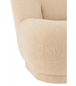 Pouf Dossier Velours Teddy Beige -Magasin De Meubles De Qualité pouf dossier velours teddy beige 5