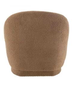 Pouf Dossier Velours Teddy Marron -Magasin De Meubles De Qualité pouf dossier velours teddy marron 4