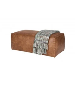 Pouf Large Rodéo Cuir Recyclé Cognac -Magasin De Meubles De Qualité pouf large rodeo cuir recycle cognac 4