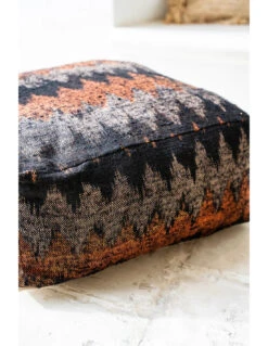 Pouf Oh My Gee - Noir Orange -Magasin De Meubles De Qualité pouf oh my gee noir orange 4