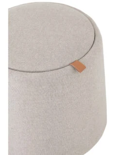 Pouf/Table D'appoint Ronde En Textile/bois Beige 11 Pouf/Table D'appoint Ronde En Textile/bois Beige -Magasin De Meubles De Qualité pouf table d appoint ronde texture bois beige 4