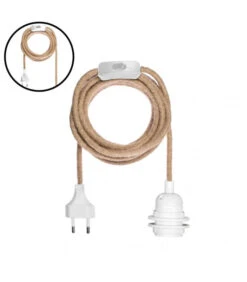 Rallonge Suspension Blanc Et Câble En Corde