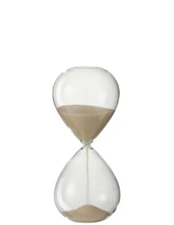 Sablier Déco Verre/Sable Beige Moyen