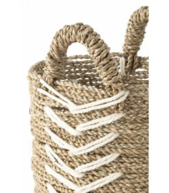 Set 2 Paniers Chevron Raffia -Magasin De Meubles De Qualité set 2 paniers chevron raffia 2