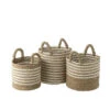 Set 3 Panier Raye Raffia