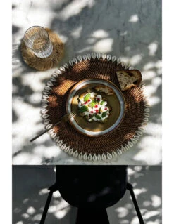 Set De Table Coquille Coloniale - Marron Naturel -Magasin De Meubles De Qualité set de table coquille coloniale marron naturel 2