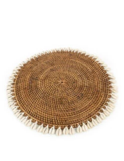 Set De Table Coquille Coloniale - Marron Naturel