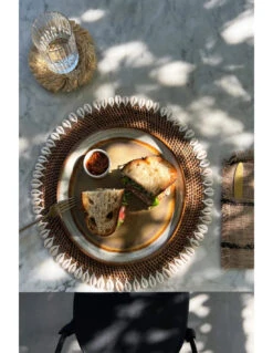 Set De Table Coquille Coloniale - Marron Naturel -Magasin De Meubles De Qualité set de table coquille coloniale marron naturel 3