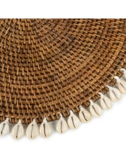 Set De Table Coquille Coloniale - Marron Naturel -Magasin De Meubles De Qualité set de table coquille coloniale marron naturel 4