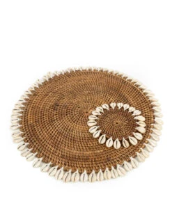 Set De Table Coquille Coloniale - Marron Naturel -Magasin De Meubles De Qualité set de table coquille coloniale marron naturel 5