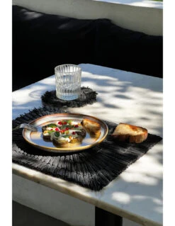 Set De Table En Alang-alang - Rectangulaire - Noir -Magasin De Meubles De Qualité set de table en alang alang rectangulaire noir 2