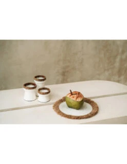 Set De Table En Raphia De Jacinthe D'eau - Blanc Naturel -Magasin De Meubles De Qualité set de table en raphia de jacinthe d eau blanc naturel 3