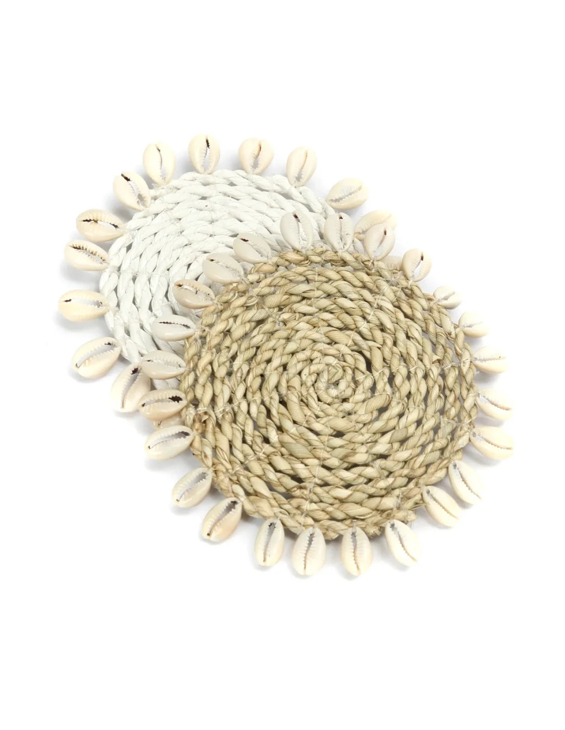 Sous-verre En Coquillage De Seagrass - Blanc 6 Sous-verre En Coquillage De Seagrass - Blanc – Image 6