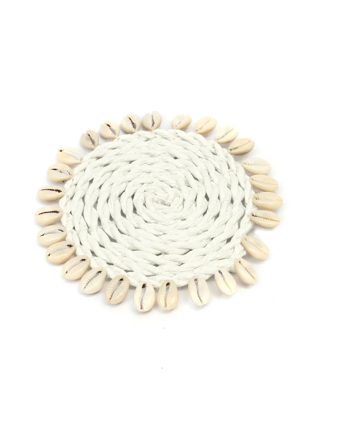 Sous-verre En Coquillage De Seagrass - Blanc 1 Sous-verre En Coquillage De Seagrass - Blanc