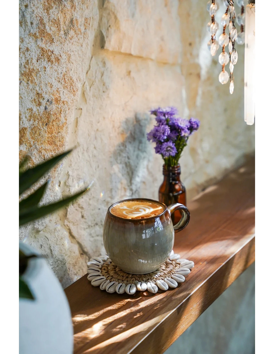 Sous-verre En Coquille De Raphia - Naturel 4 Sous-verre En Coquille De Raphia - Naturel – Image 4