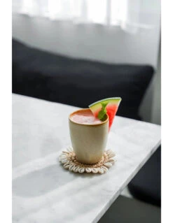 Sous-verre En Coquille De Raphia - Naturel 12 Sous-verre En Coquille De Raphia - Naturel -Magasin De Meubles De Qualité sous verre en coquille de raphia naturel 4