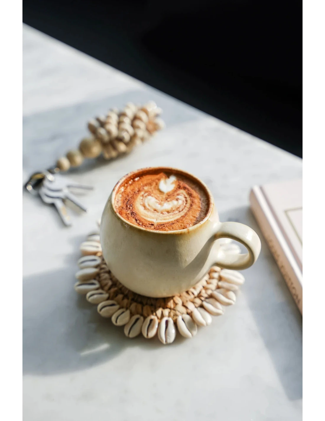 Sous-verre En Coquille De Raphia - Naturel 7 Sous-verre En Coquille De Raphia - Naturel – Image 7