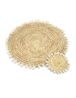 Sous-verre En Coquille De Raphia - Naturel 15 Sous-verre En Coquille De Raphia - Naturel -Magasin De Meubles De Qualité sous verre en coquille de raphia naturel 7