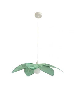 Suspension Fleur En Toile à Carreaux Vert