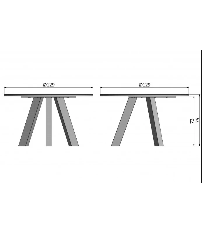 Table à Manger Rhonda Ø130cm En Chêne Noir 3 Table à Manger Rhonda Ø130cm En Chêne Noir – Image 3