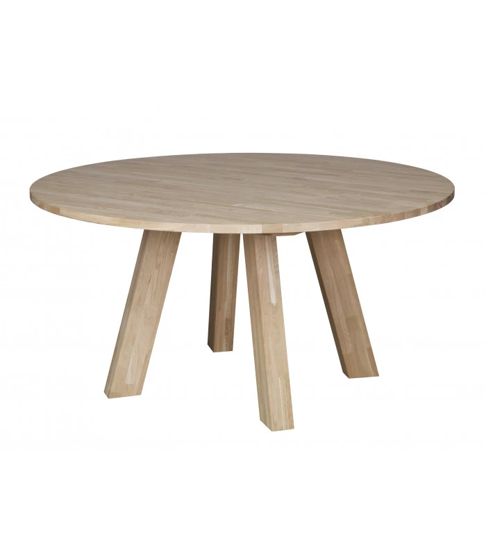 Table à Manger Rhonda Ø150cm En Chêne 1 Table à Manger Rhonda Ø150cm En Chêne