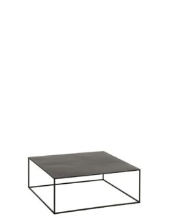 Table Basse Carrée En Métal Noir