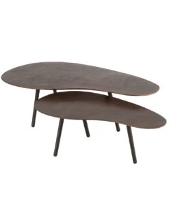 Table Basse En Aluminium/fer Marron De Grande Taille -Magasin De Meubles De Qualité table basse en aluminiumfer marron de grande taillej linej line 4