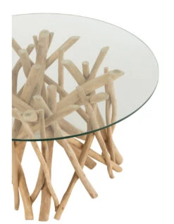 Table Basse En Branches De Teck Naturel/verre -Magasin De Meubles De Qualité table basse en branches de teck naturelverrej linej line 2