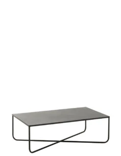 Table Basse En Métal Noir à Cadre Croisé